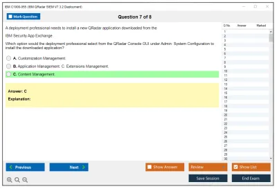IBM C1000-055 IBM QRadar SIEM V7.3.2 Deployment Practice test exam simulator test engine exam Prep practice test questions answers Image 7