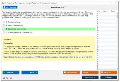 Google Professional-Machine-Learning-Engineer Google Professional Machine Learning Engineer Practice test exam simulator test engine exam Prep practice test questions answers Image 3