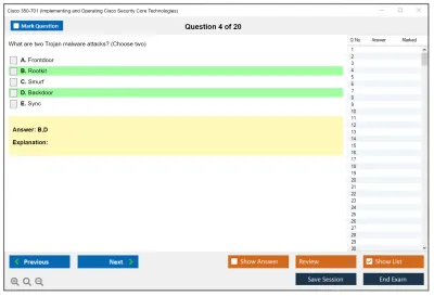 Cisco 350-701 Implementing and Operating Cisco Security Core Technologies (SCOR 350-701) Practice test exam simulator test engine exam Prep practice test questions answers Image 4