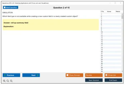 Salesforce DEV-401 Building Applications with Force.com and Visualforce Practice test exam simulator test engine exam Prep practice test questions answers Image 2