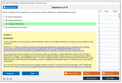 EMC DES-3128 Dell EMC NetWorker Specialist for Implementation Engineers Practice test exam simulator test engine exam Prep practice test questions answers Image 4
