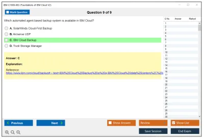 IBM C1000-083 Foundations of IBM Cloud V2 Practice test exam simulator test engine exam Prep practice test questions answers Image 9