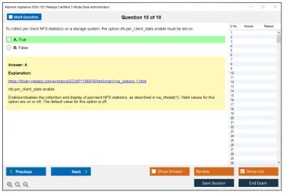 Network Appliance NS0-155 Data ONTAP 7-Mode Administrator Practice test exam simulator test engine exam Prep practice test questions answers Image 10