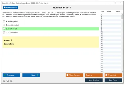 Cisco 400-007 Cisco Certified Design Expert (CCDE v3.0) Practice test exam simulator test engine exam Prep practice test questions answers Image 14