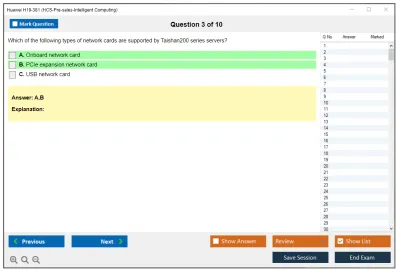 Huawei H19-381 HCS-Pre-sales-Intelligent Computing Practice test exam simulator test engine exam Prep practice test questions answers Image 3