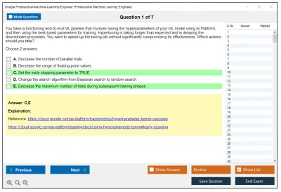 Google Professional-Machine-Learning-Engineer Google Professional Machine Learning Engineer Practice test exam simulator test engine exam Prep practice test questions answers Image 1