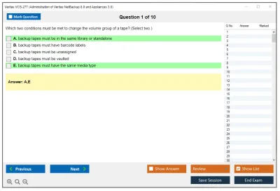Veritas VCS-277 Administration of Veritas NetBackup 8.0 and NetBackup Appliances 3.0 Practice test exam simulator test engine exam Prep practice test questions answers Image 1