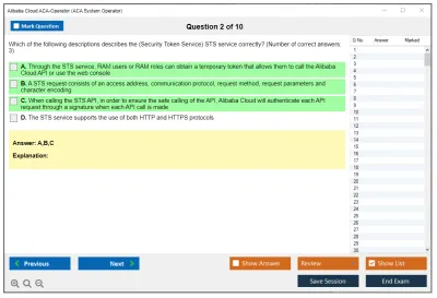 Alibaba Cloud ACA-Operator ACA System Operator Certification Practice test exam simulator test engine exam Prep practice test questions answers Image 2