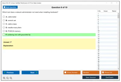 Cisco 010-151 Supporting Cisco Datacenter Networking Devices Practice test exam simulator test engine exam Prep practice test questions answers Image 6