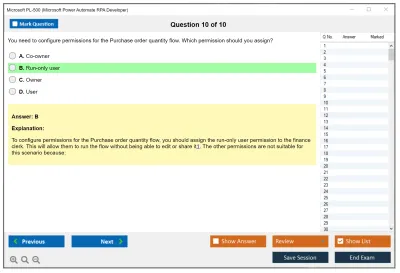 Microsoft PL-500 Microsoft Power Automate RPA Developer Practice test exam simulator test engine exam Prep practice test questions answers Image 10