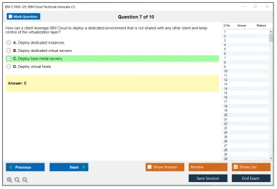 IBM C1000-125 IBM Cloud Technical Advocate v3 Practice test exam simulator test engine exam Prep practice test questions answers Image 7