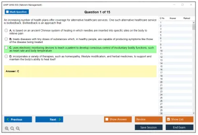 AHIP AHM-530 Network Management Practice test exam simulator test engine exam Prep practice test questions answers Image 1