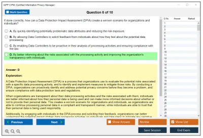 IAPP CIPM Certified Information Privacy Manager (CIPM) Practice test exam simulator test engine exam Prep practice test questions answers Image 6
