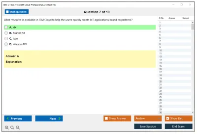 IBM C1000-118 IBM Cloud Professional Architect v5 Practice test exam simulator test engine exam Prep practice test questions answers Image 7
