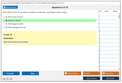 Amazon AWS AWS-Certified-Cloud-Practitioner-CLF-C01 AWS Certified Cloud Practitioner Practice test exam simulator test engine exam Prep practice test questions answers Image 9