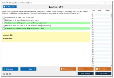 Apple SVC-19A Apple Service Fundamentals Exam Practice test exam simulator test engine exam Prep practice test questions answers Image 4