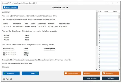 Microsoft 70-741 Networking with Windows Server 2016 Practice test exam simulator test engine exam Prep practice test questions answers Image 2