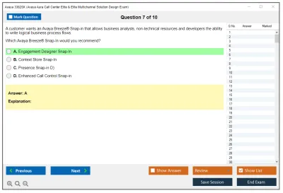 Avaya 33820X Avaya Aura Call Center Elite & Elite Multichannel Solution Design Exam Practice test exam simulator test engine exam Prep practice test questions answers Image 7