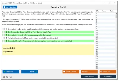 Microsoft MB-240 Microsoft Dynamics 365 Field Service Functional Consultant Practice test exam simulator test engine exam Prep practice test questions answers Image 5