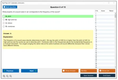 Test Prep OAT Optometry Admission Practice test exam simulator test engine exam Prep practice test questions answers Image 6