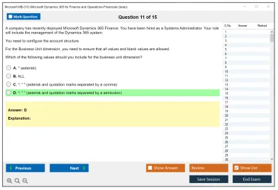 Microsoft MB-310 Microsoft Dynamics 365 Finance Practice test exam simulator test engine exam Prep practice test questions answers Image 11