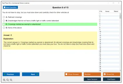 Test Prep CDL Commercial Drivers Licence Practice test exam simulator test engine exam Prep practice test questions answers Image 8