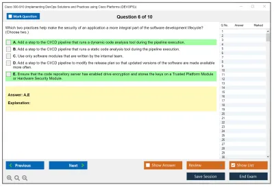 Cisco 300-910 Implementing DevOps Solutions and Practices using Cisco Platforms (DEVOPS) Practice test exam simulator test engine exam Prep practice test questions answers Image 6