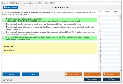 Cisco 300-209 CCNP Security Implementing Cisco Secure Mobility Solutions (SIMOS) Practice test exam simulator test engine exam Prep practice test questions answers Image 3
