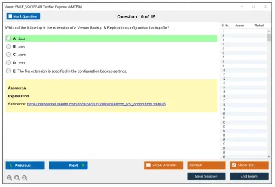 Veeam VMCE_V9 VEEAM Certified Engineer (VMCE9) Practice test exam simulator test engine exam Prep practice test questions answers Image 10