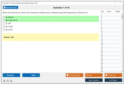Cisco 500-710 Video Infrastructure Implementation (VII) Practice test exam simulator test engine exam Prep practice test questions answers Image 1