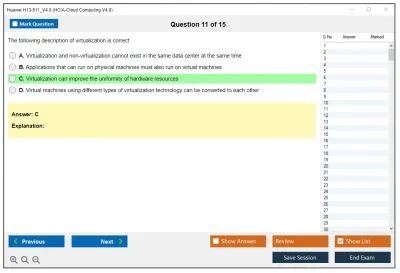 Huawei H13-511_V4.0 HCIA-Cloud Computing V4.0 Practice test exam simulator test engine exam Prep practice test questions answers Image 11