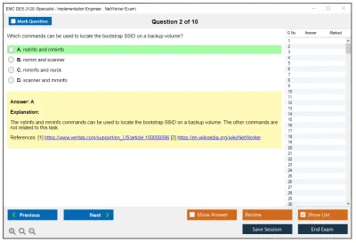EMC DES-3128 Dell EMC NetWorker Specialist for Implementation Engineers Practice test exam simulator test engine exam Prep practice test questions answers Image 2