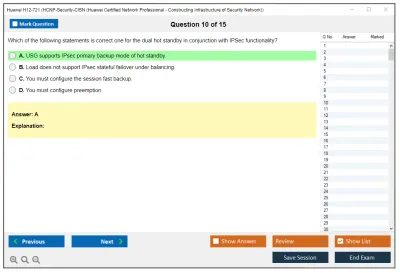 Huawei H12-721 Huawei Certified ICT Professional - Constructing Infrastructure of Security Network Practice test exam simulator test engine exam Prep practice test questions answers Image 10