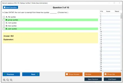 Network Appliance NS0-155 Data ONTAP 7-Mode Administrator Practice test exam simulator test engine exam Prep practice test questions answers Image 5