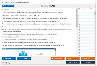 Cisco 200-125 CCNA Cisco Certified Network Associate Practice test exam simulator test engine exam Prep practice test questions answers Image 15