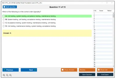 iSQI CTFL_UK ISTQB Certified Tester Foundation Level (CTFL_UK) Practice test exam simulator test engine exam Prep practice test questions answers Image 11