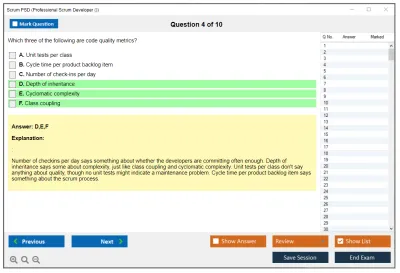 Scrum PSD Professional Scrum Developer I (PSD 1) Practice test exam simulator test engine exam Prep practice test questions answers Image 4