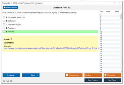Riverbed 830-01 RCPE Certified Professional WAN Optimization Practice test exam simulator test engine exam Prep practice test questions answers Image 10